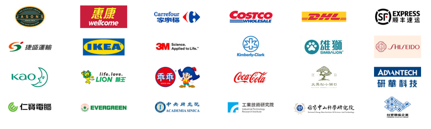 臺灣威創合作夥伴包含：家樂福、Costco 好市多、IKEA、DHL、3M、研華科技、中央研究院、工業技術研究院、長榮集團等知名企業與機構